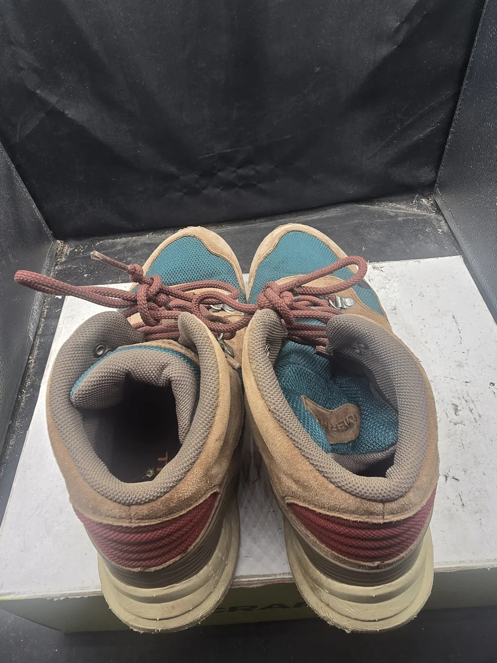 Merrell Teal and Brown Trail Boots